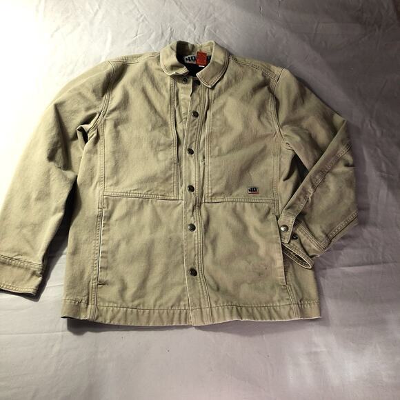 40 Grit by Duluth Trading Men's Tan Canvas Work Chore Jacket Standard Fit S - Picture 14 of 14